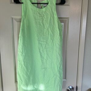 Linen Bright Green Dress
